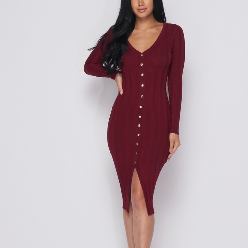 Wine dress super stretchy and beautiful